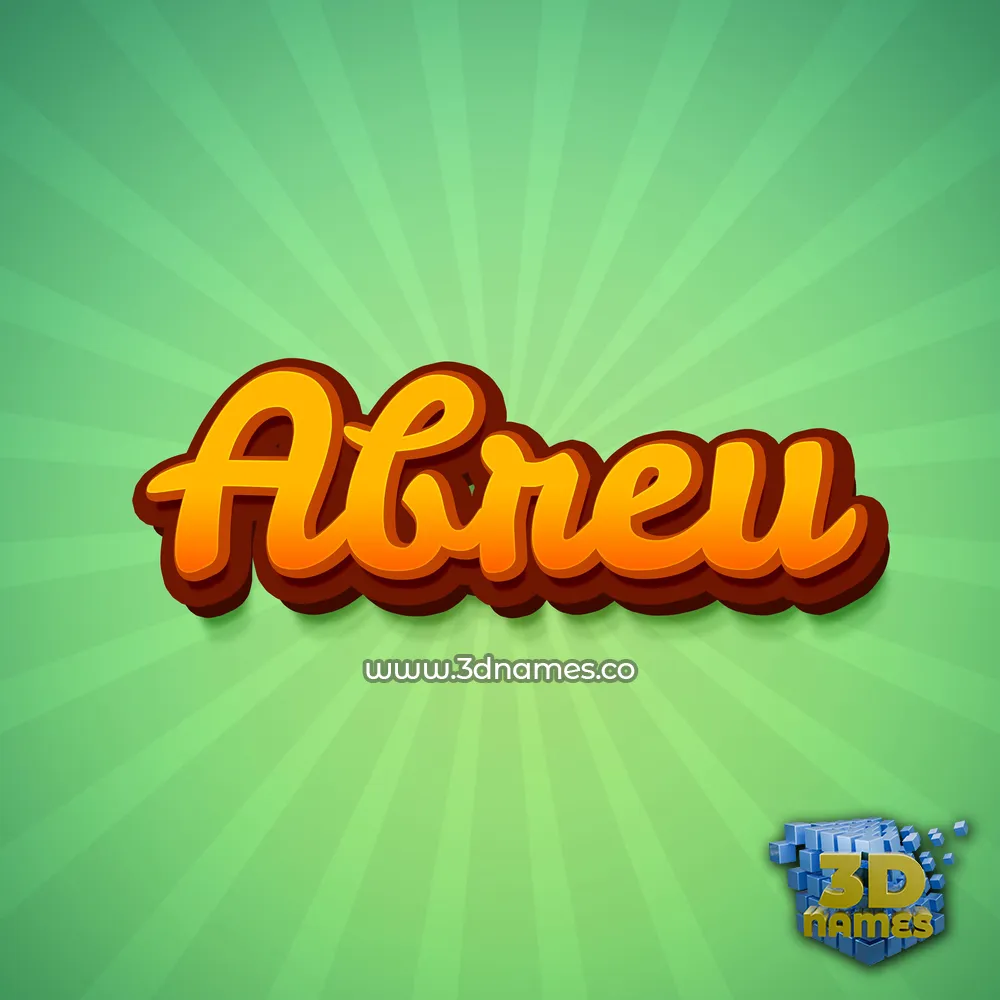 abreu in Green Rays style - 3D name wallpaper