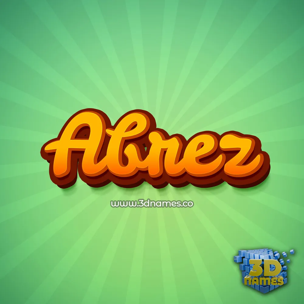 abrez in Green Rays style - 3D name wallpaper