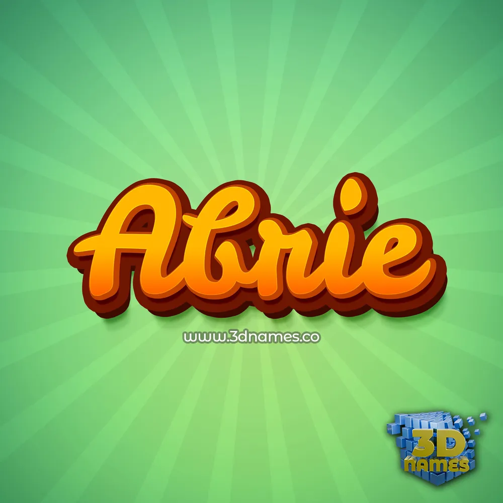 abrie in Green Rays style - 3D name wallpaper