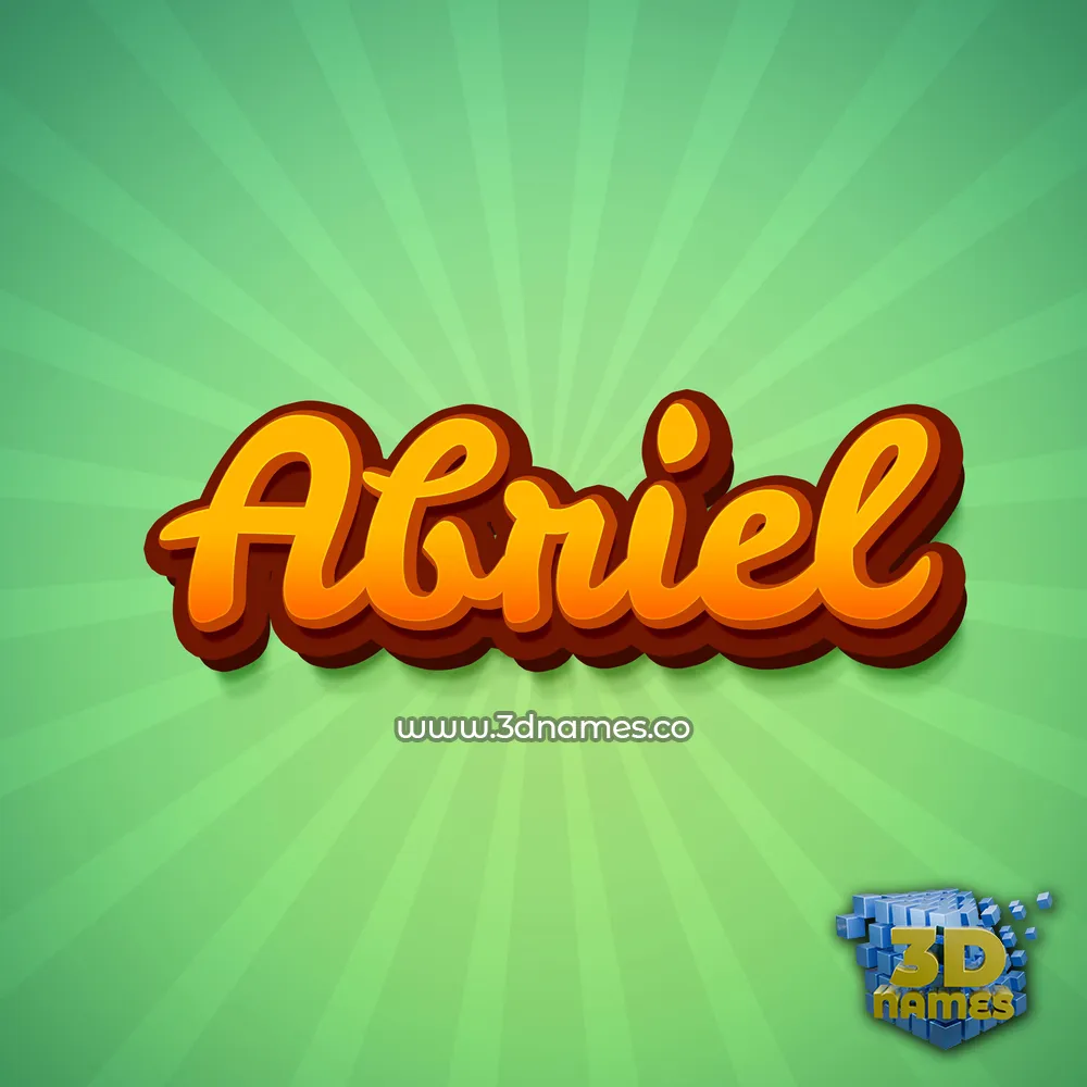 abriel in Green Rays style - 3D name wallpaper