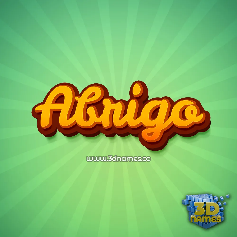 abrigo in Green Rays style - 3D name wallpaper