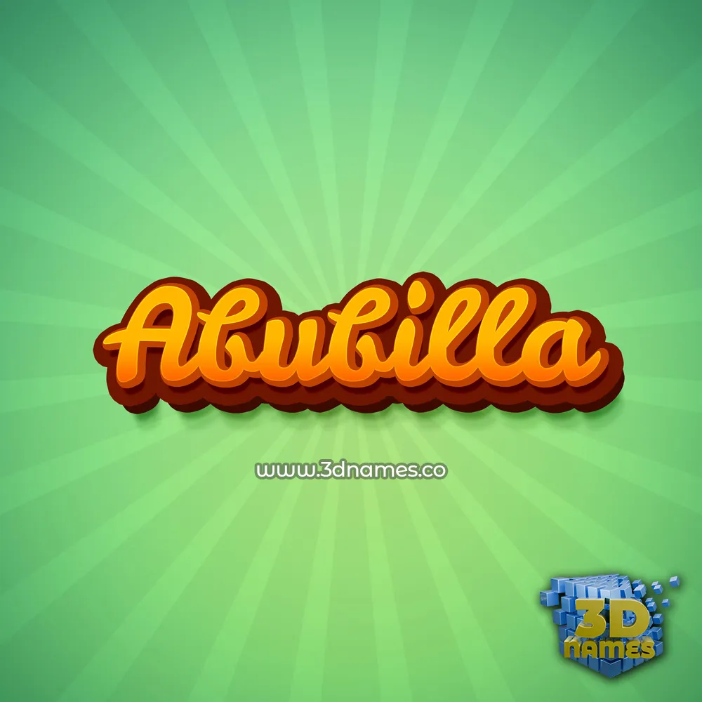 abubilla in Green Rays style - 3D name wallpaper