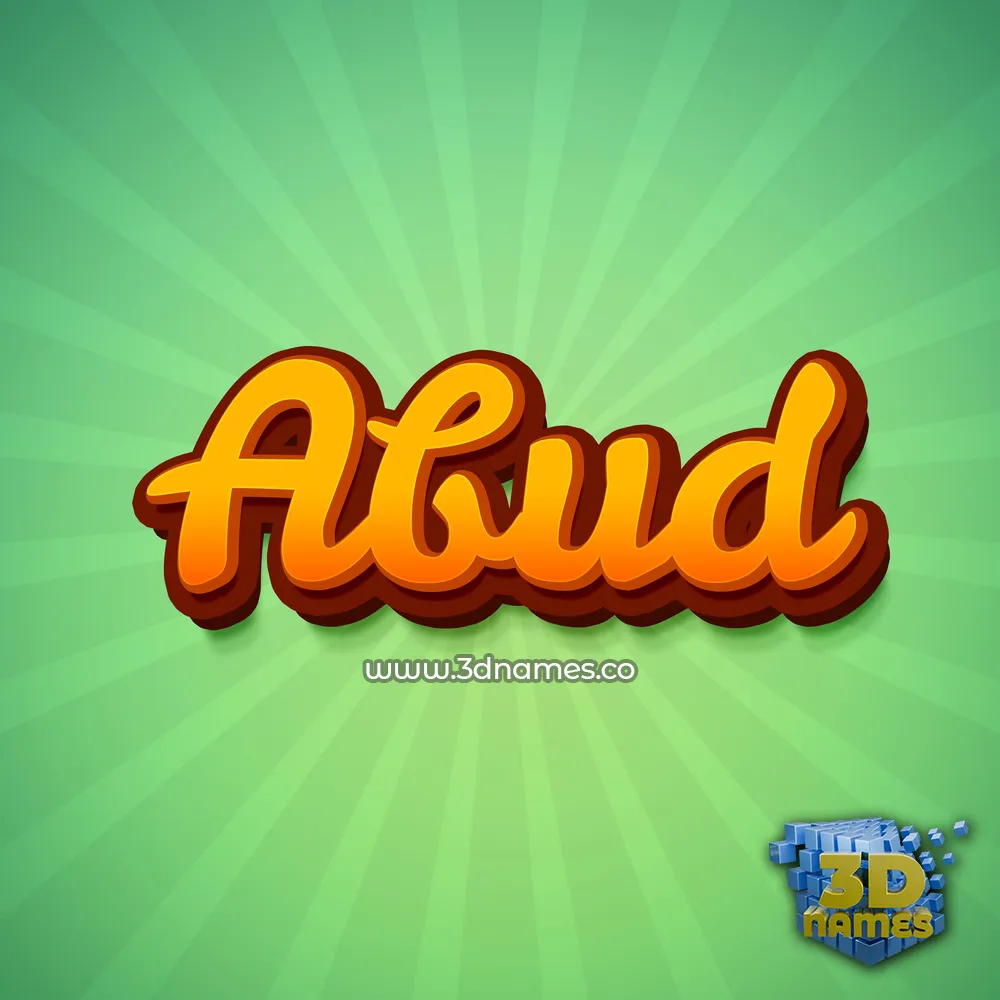 abud in Green Rays style - 3D name wallpaper