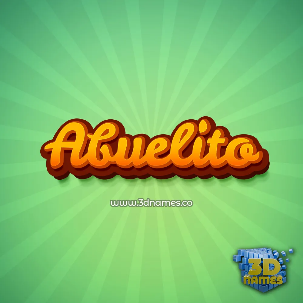 abuelito in Green Rays style - 3D name wallpaper