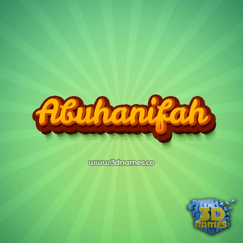 abuhanifah in Green Rays style - 3D name wallpaper
