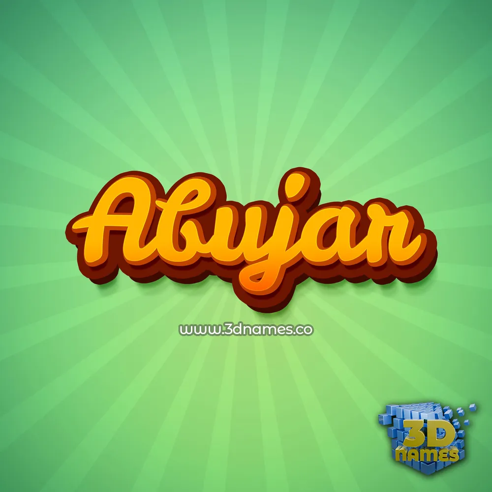 abujar in Green Rays style - 3D name wallpaper