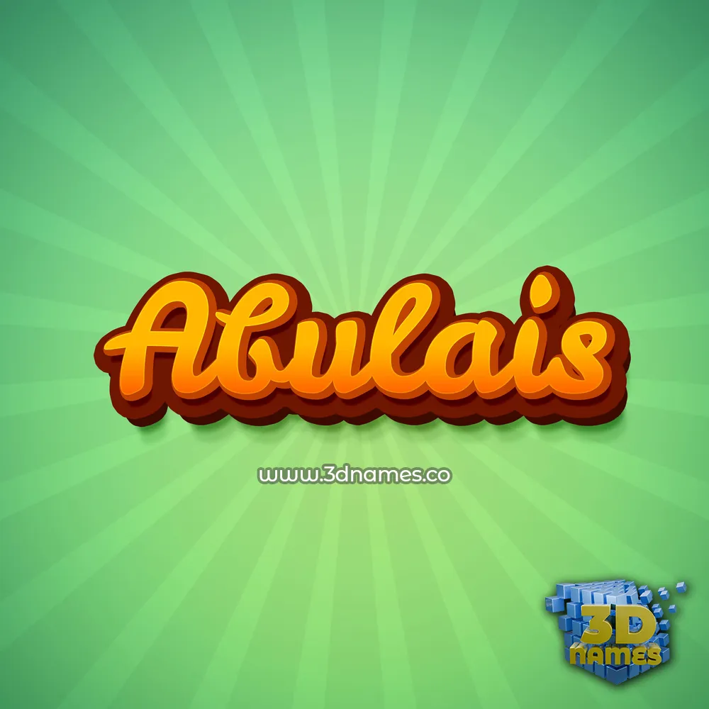 abulais in Green Rays style - 3D name wallpaper