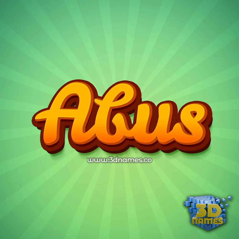 abus in Green Rays style - 3D name wallpaper