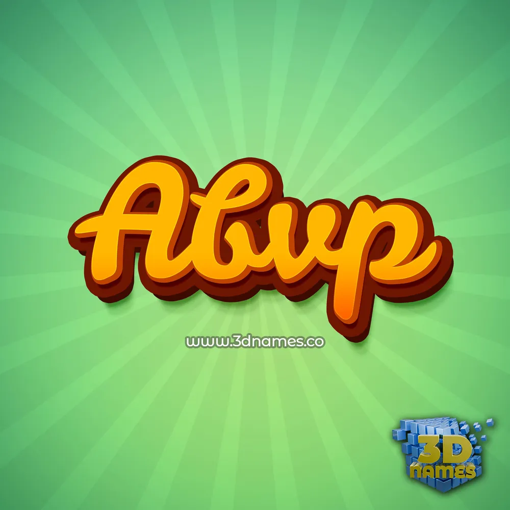 abvp in Green Rays style - 3D name wallpaper