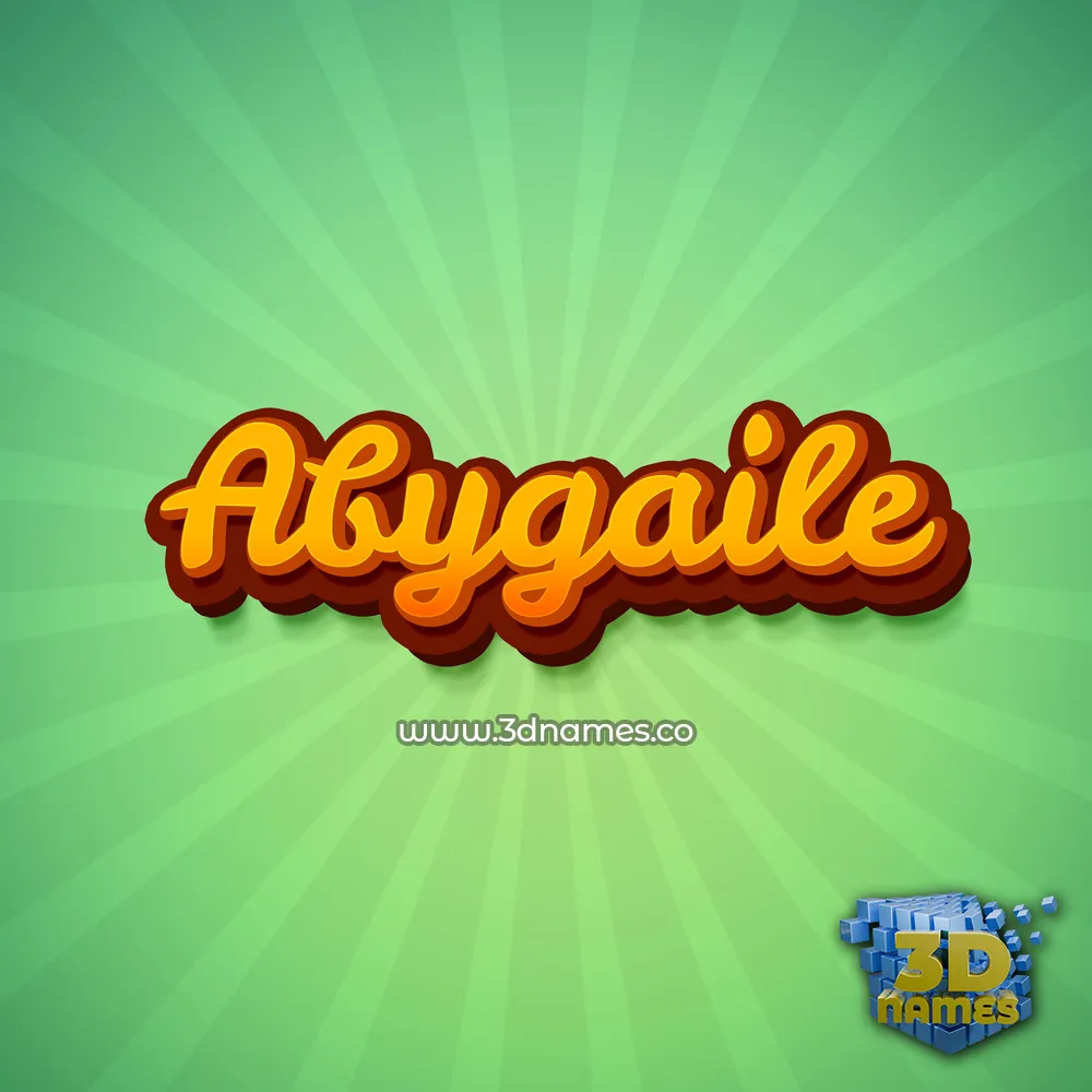 abygaile in Green Rays style - 3D name wallpaper