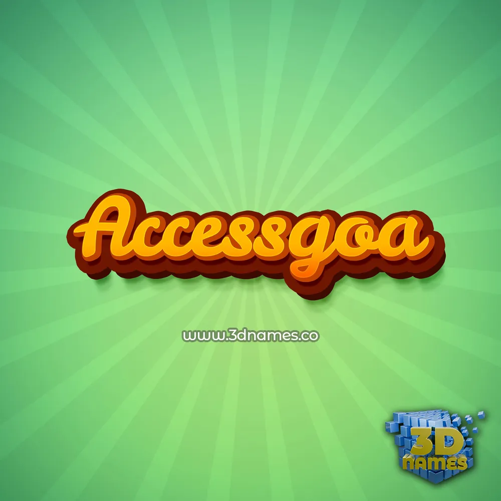 accessgoa in Green Rays style - 3D name wallpaper