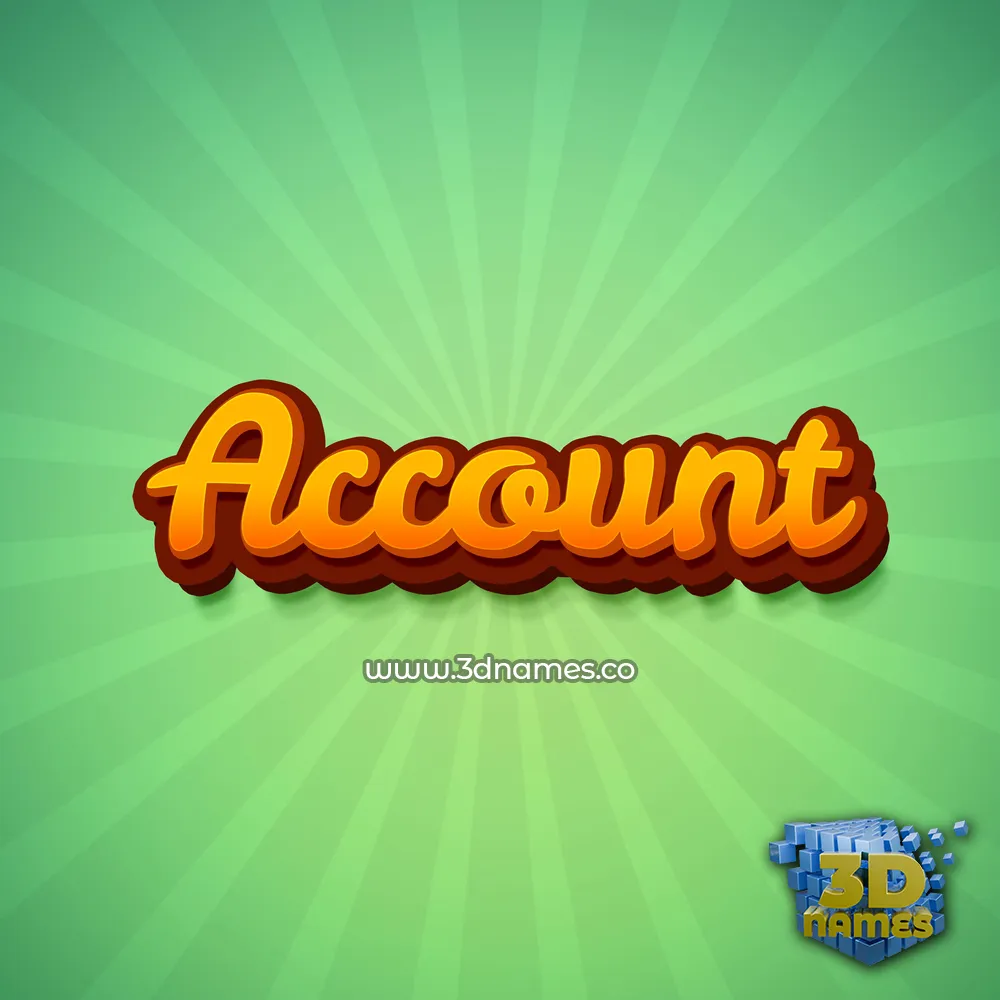 account in Green Rays style - 3D name wallpaper