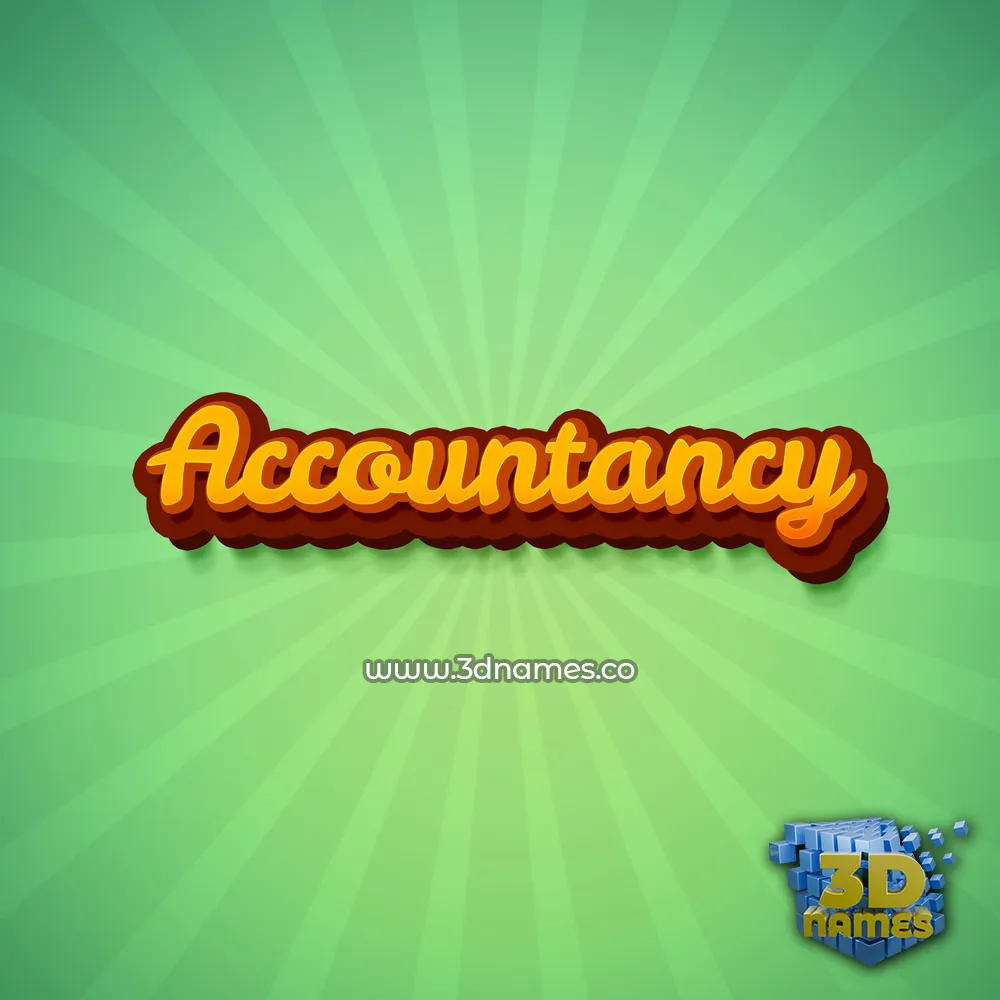 accountancy in Green Rays style - 3D name wallpaper