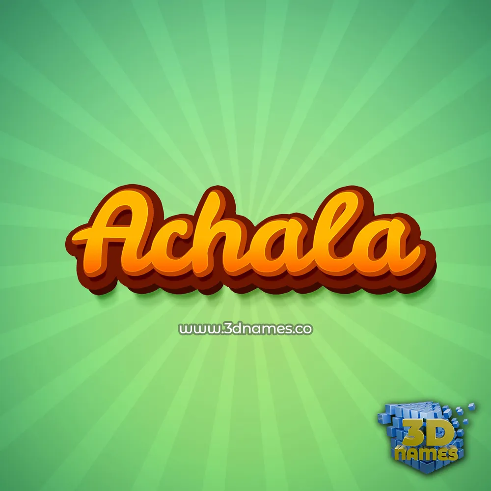 achala in Green Rays style - 3D name wallpaper