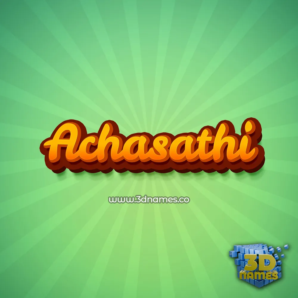 achasathi in Green Rays style - 3D name wallpaper