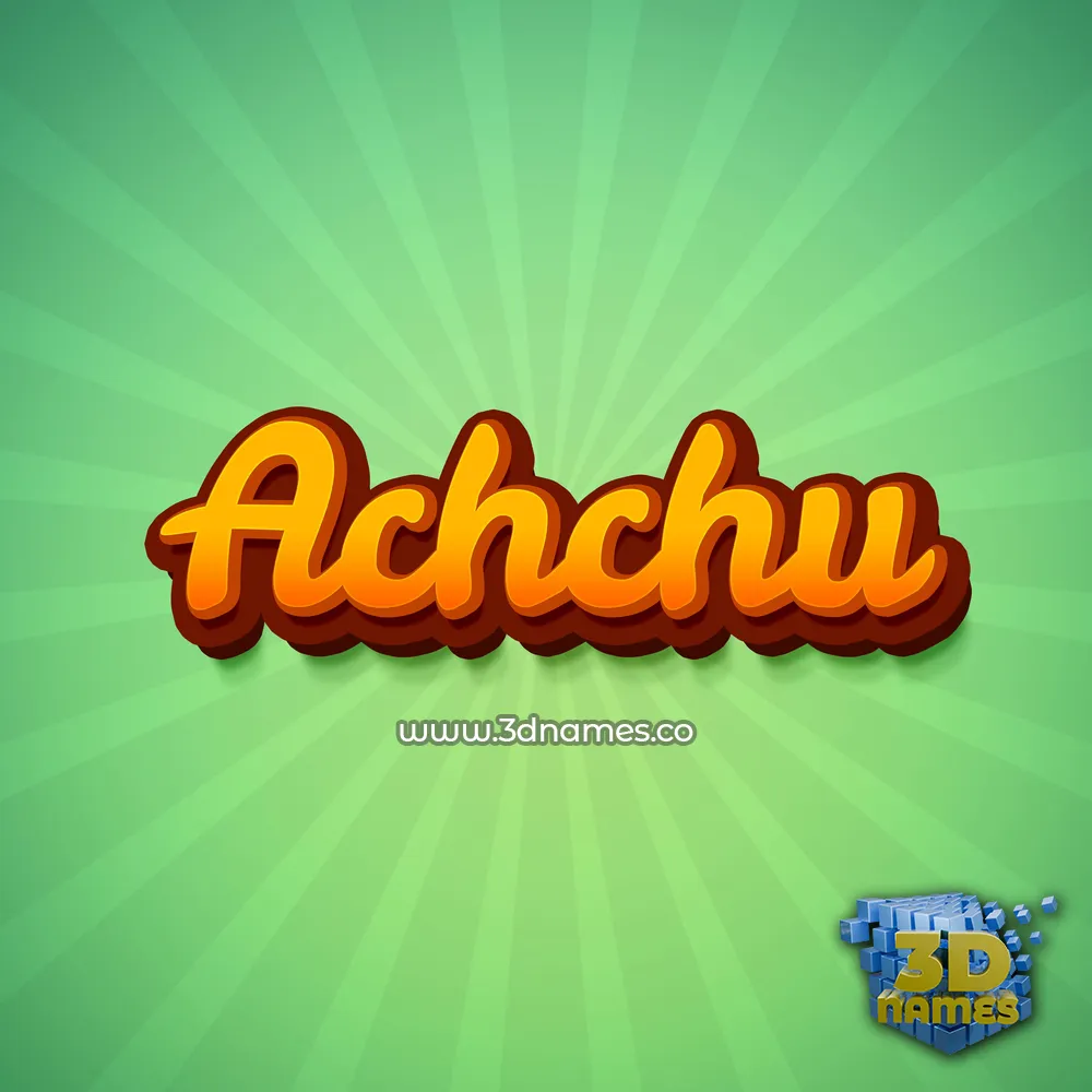 achchu in Green Rays style - 3D name wallpaper