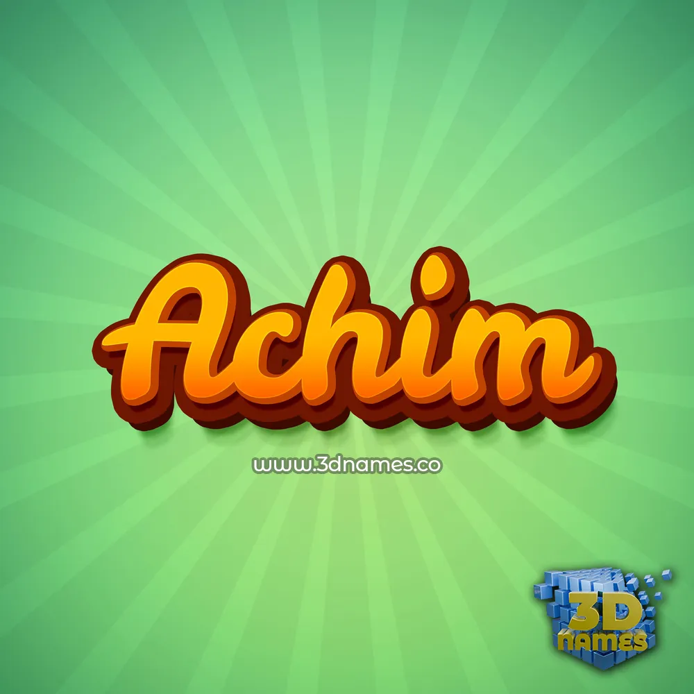 achim in Green Rays style - 3D name wallpaper