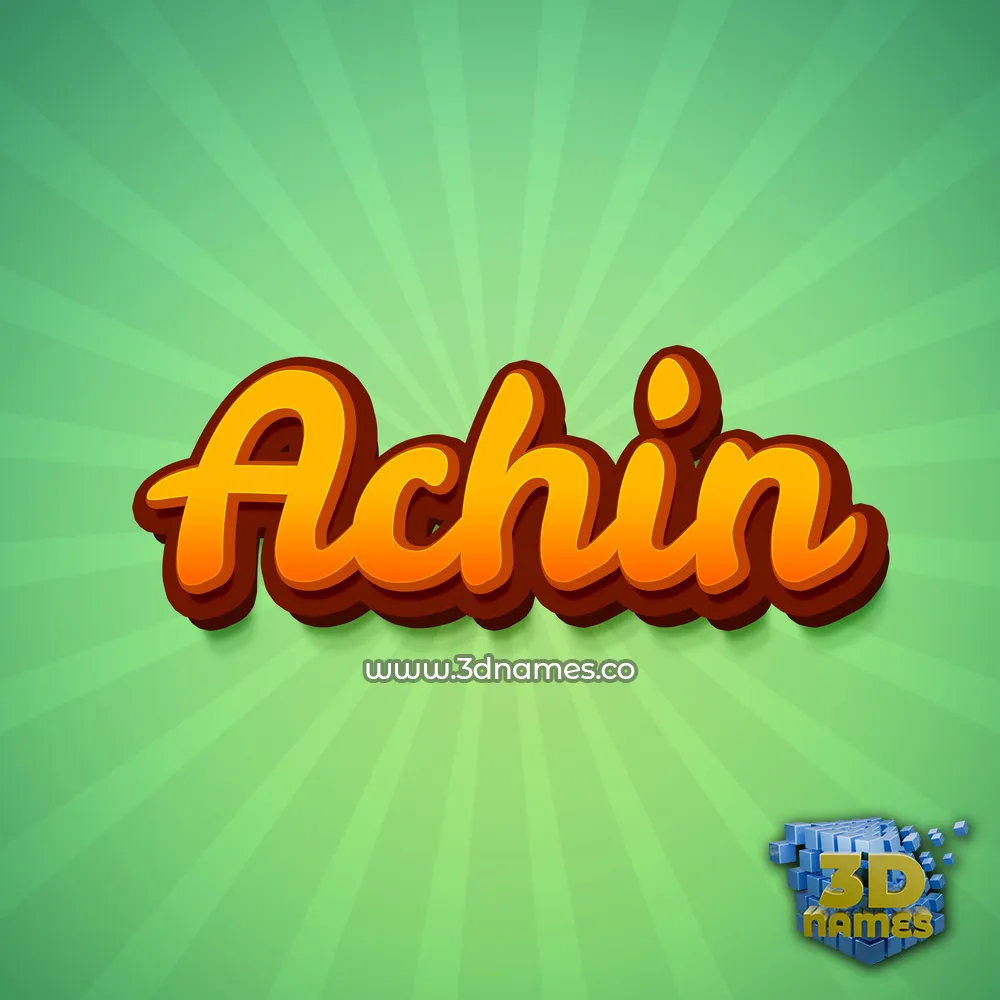 achin in Green Rays style - 3D name wallpaper