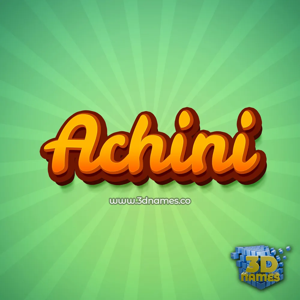 achini in Green Rays style - 3D name wallpaper
