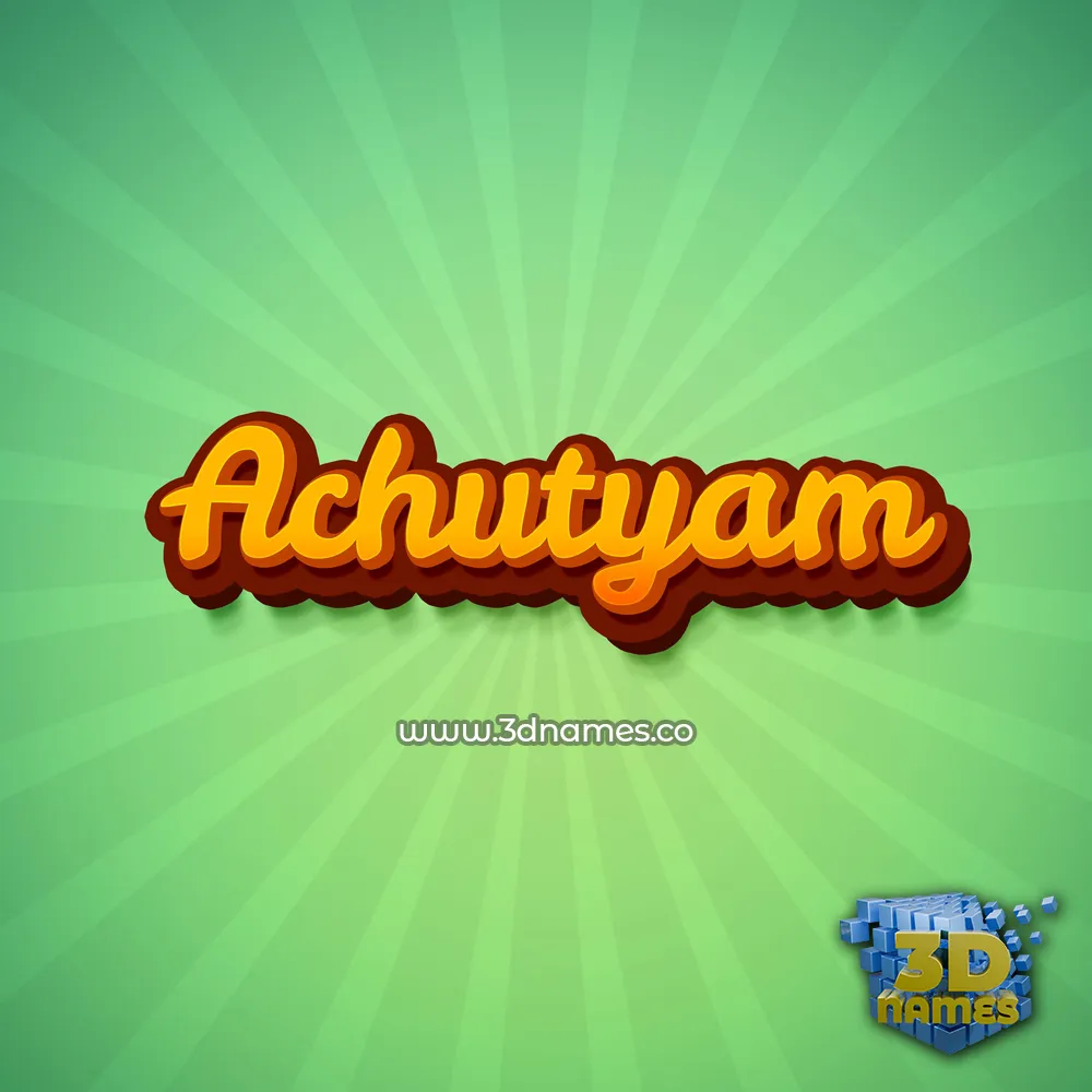 achutyam in Green Rays style - 3D name wallpaper