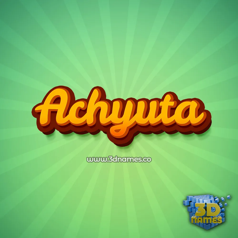achyuta in Green Rays style - 3D name wallpaper