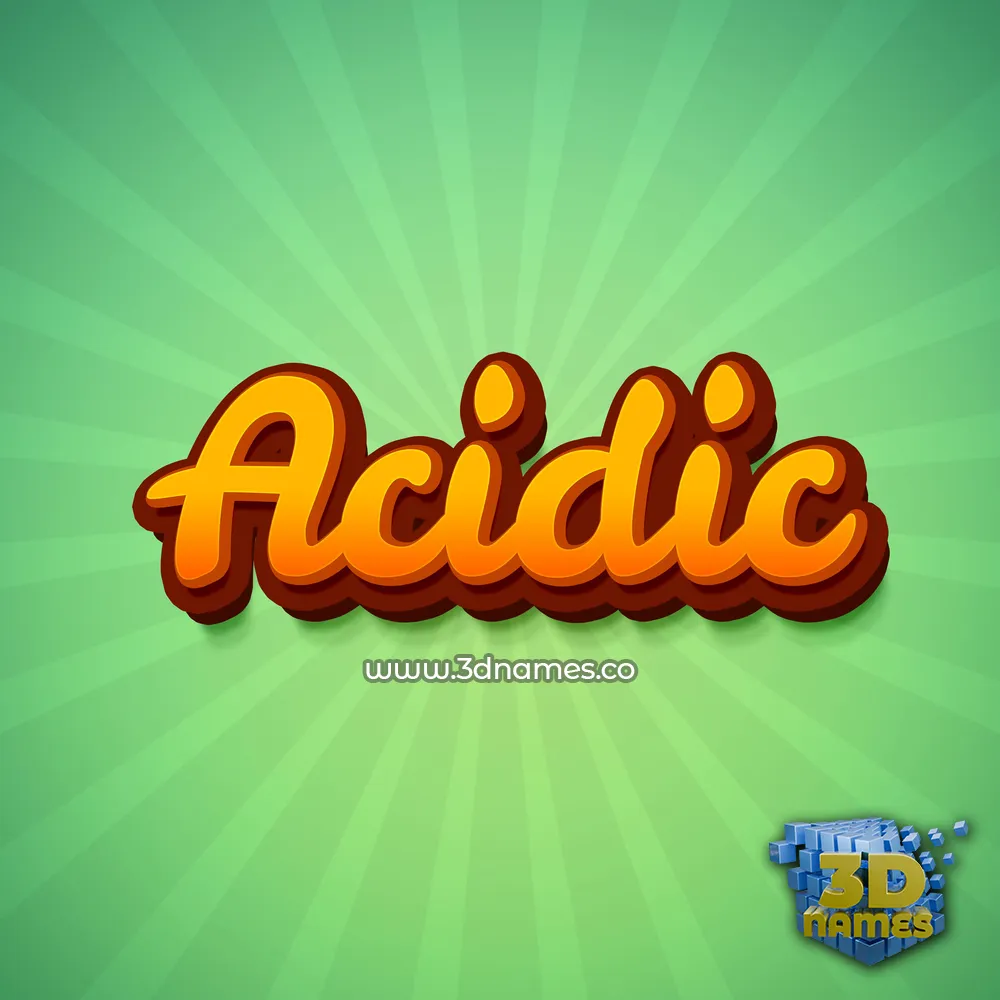 acidic in Green Rays style - 3D name wallpaper