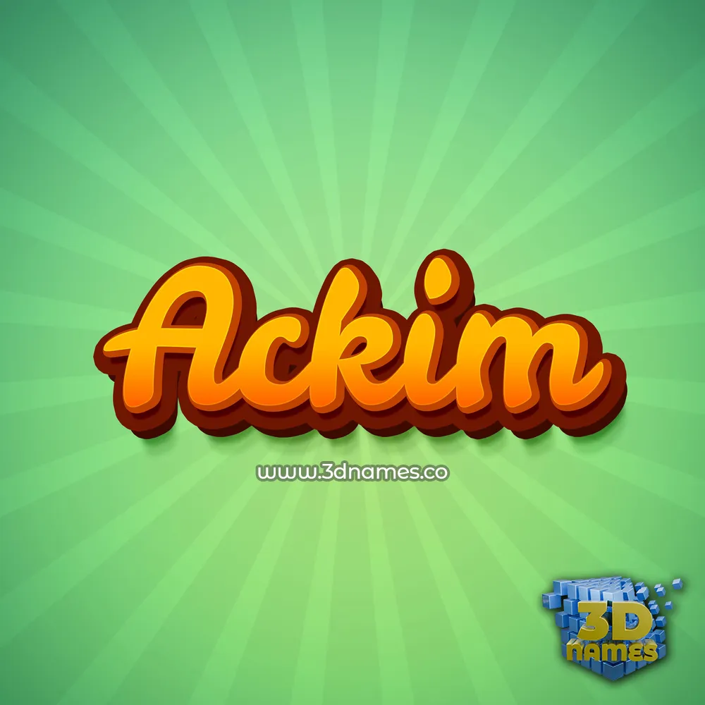 ackim in Green Rays style - 3D name wallpaper