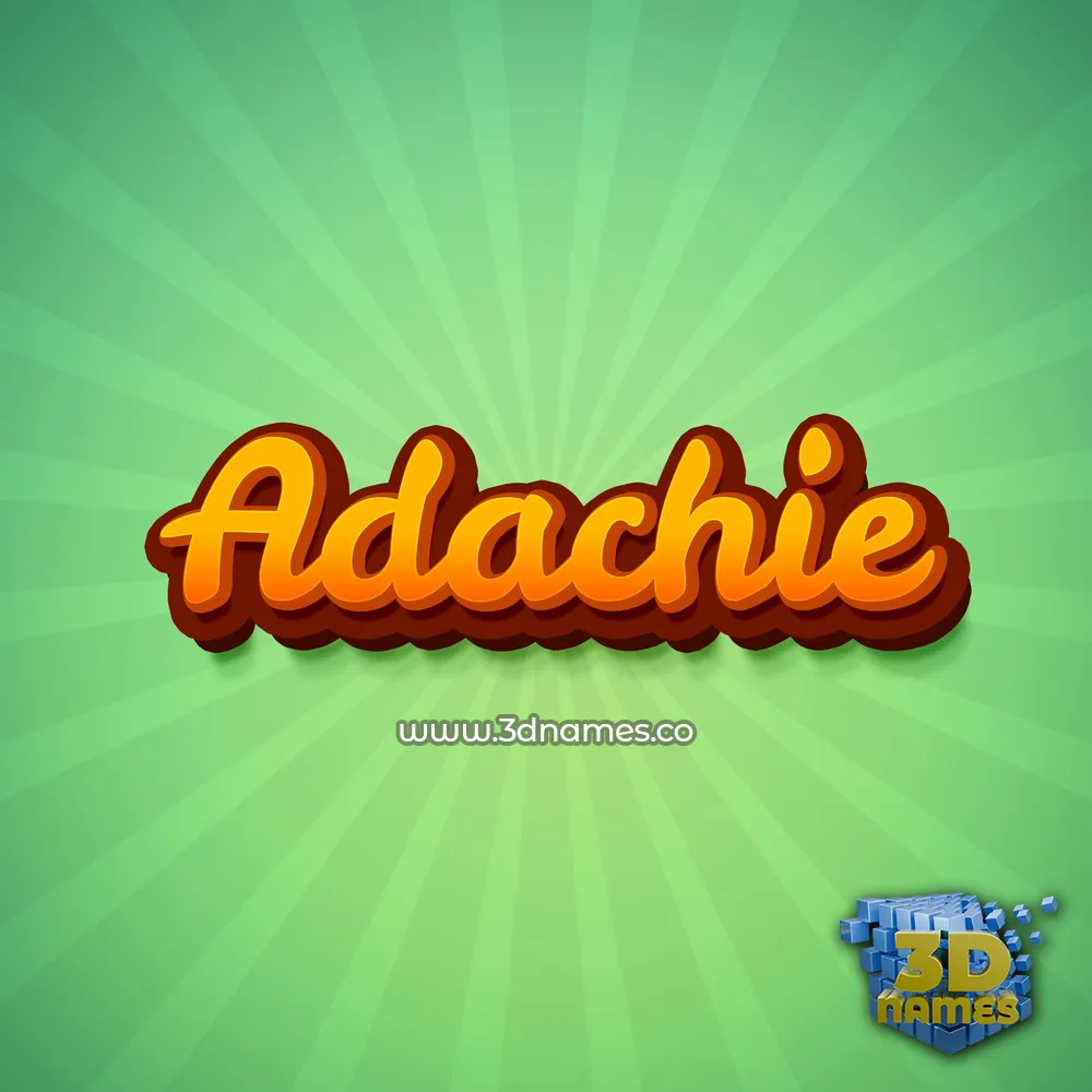 adachie in Green Rays style - 3D name wallpaper