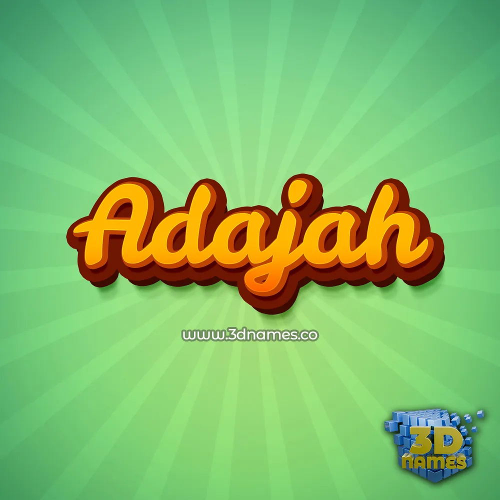 adajah in Green Rays style - 3D name wallpaper