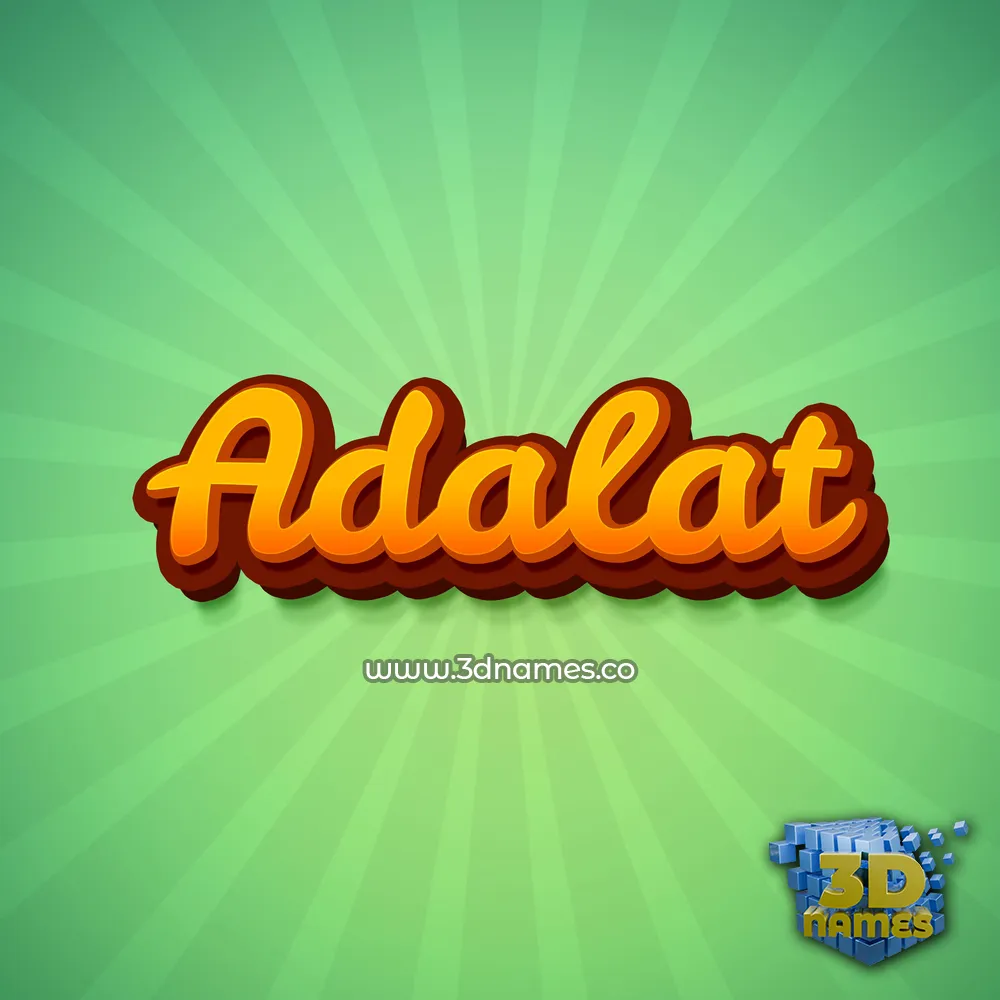 adalat in Green Rays style - 3D name wallpaper
