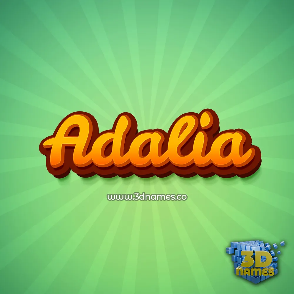 adalia in Green Rays style - 3D name wallpaper