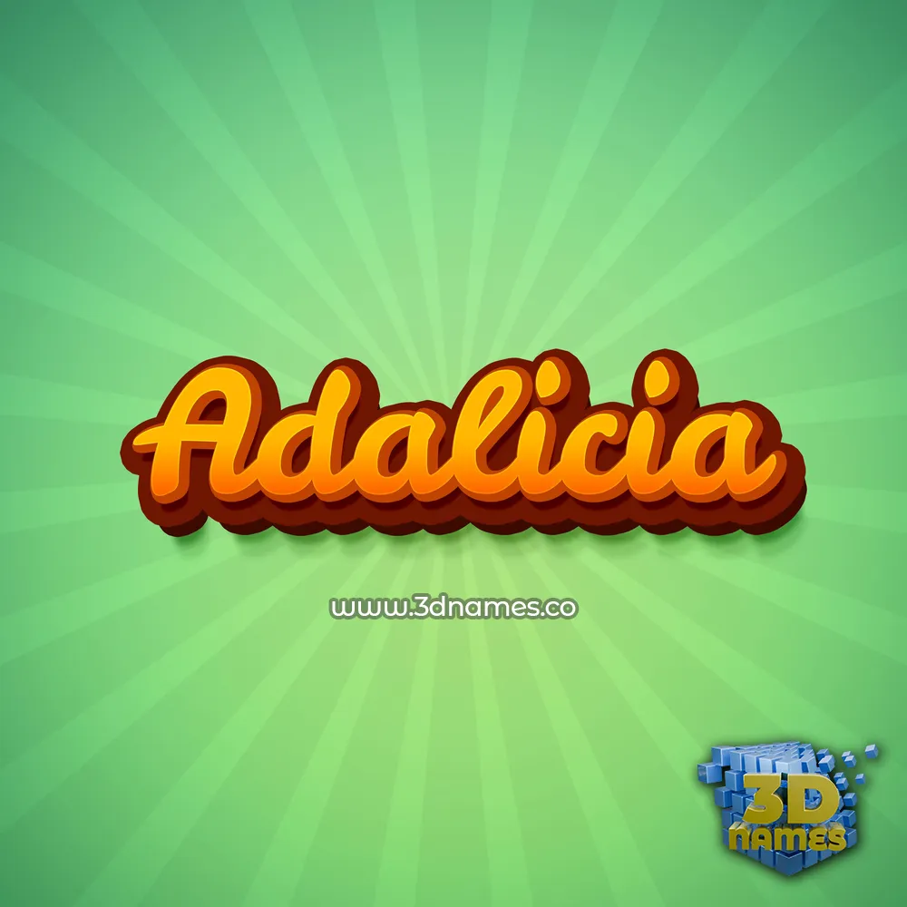 adalicia in Green Rays style - 3D name wallpaper