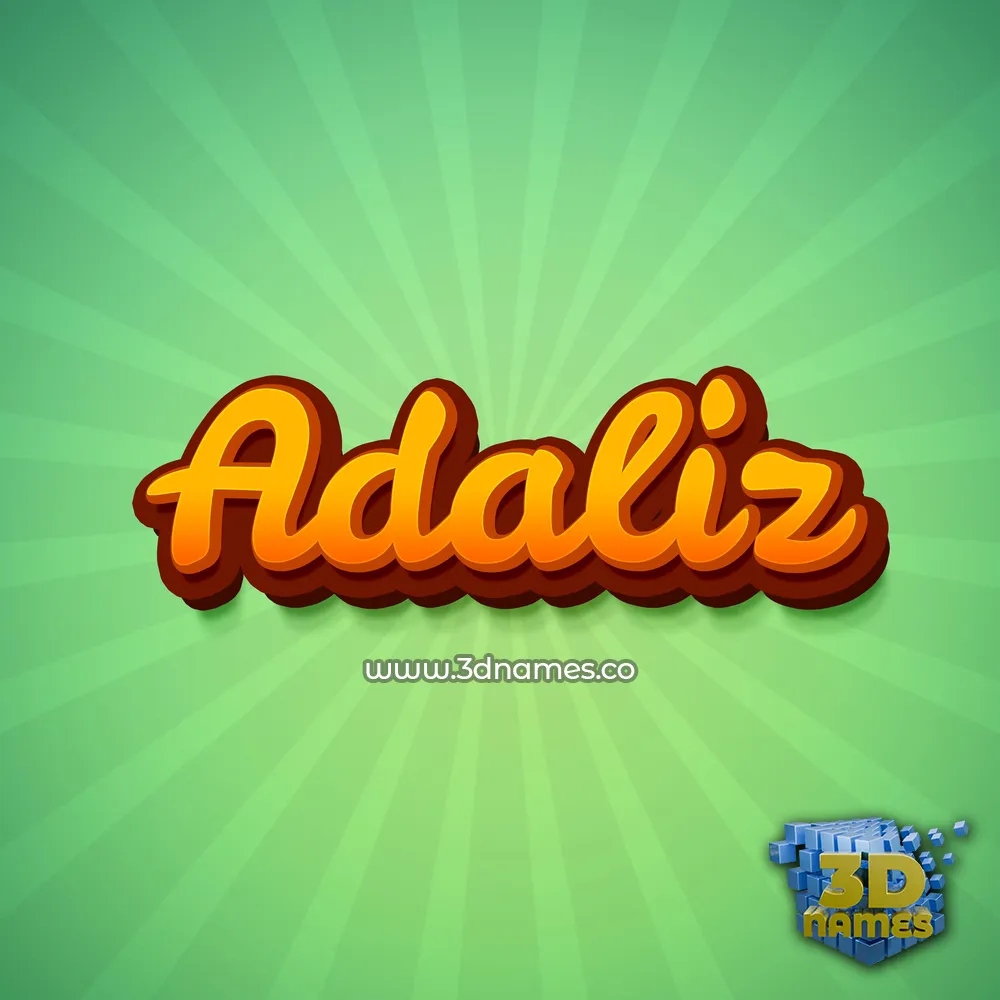 adaliz in Green Rays style - 3D name wallpaper
