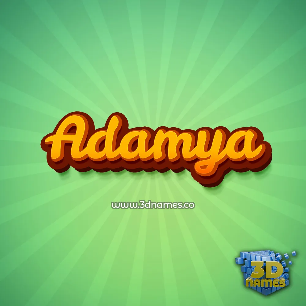 adamya in Green Rays style - 3D name wallpaper