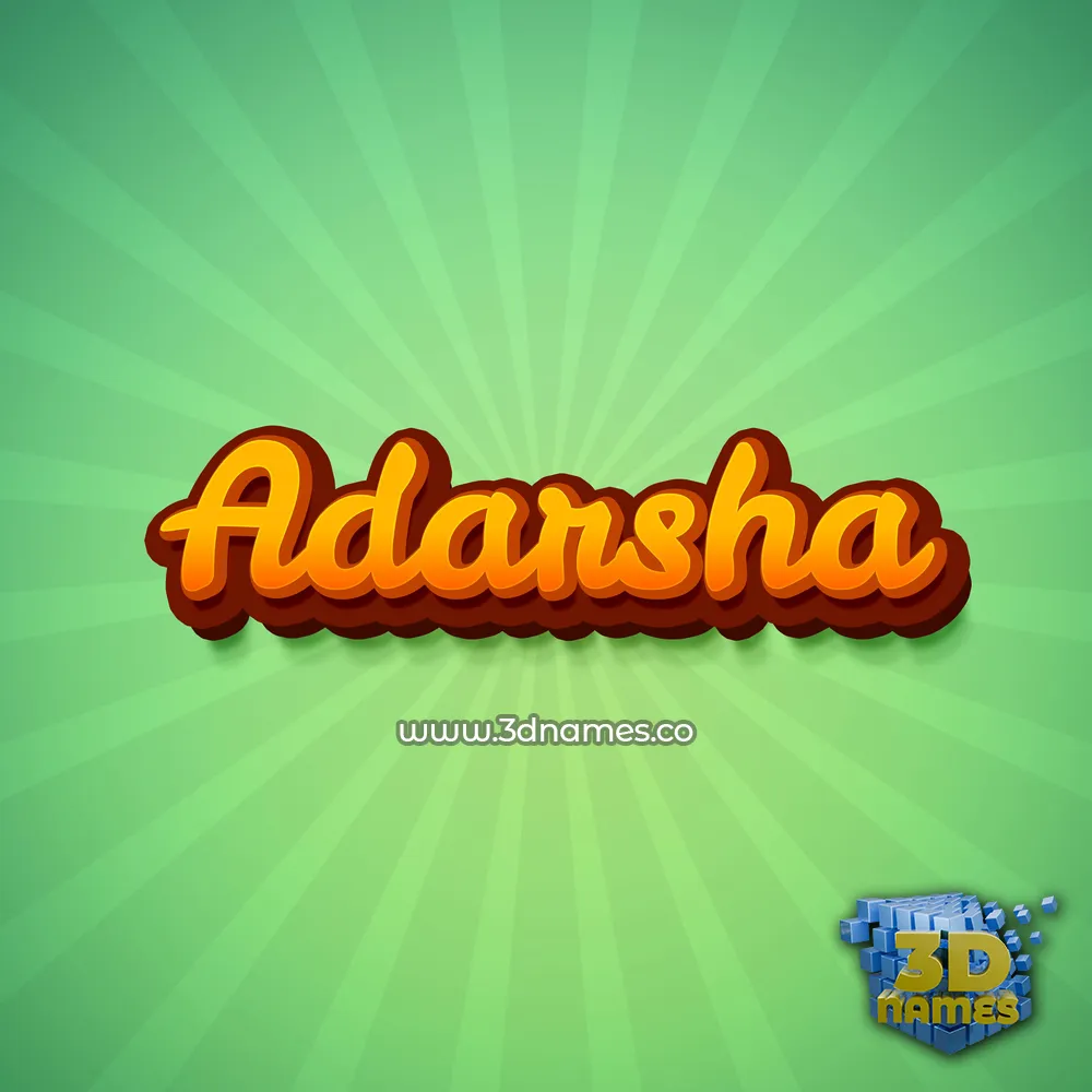 adarsha in Green Rays style - 3D name wallpaper