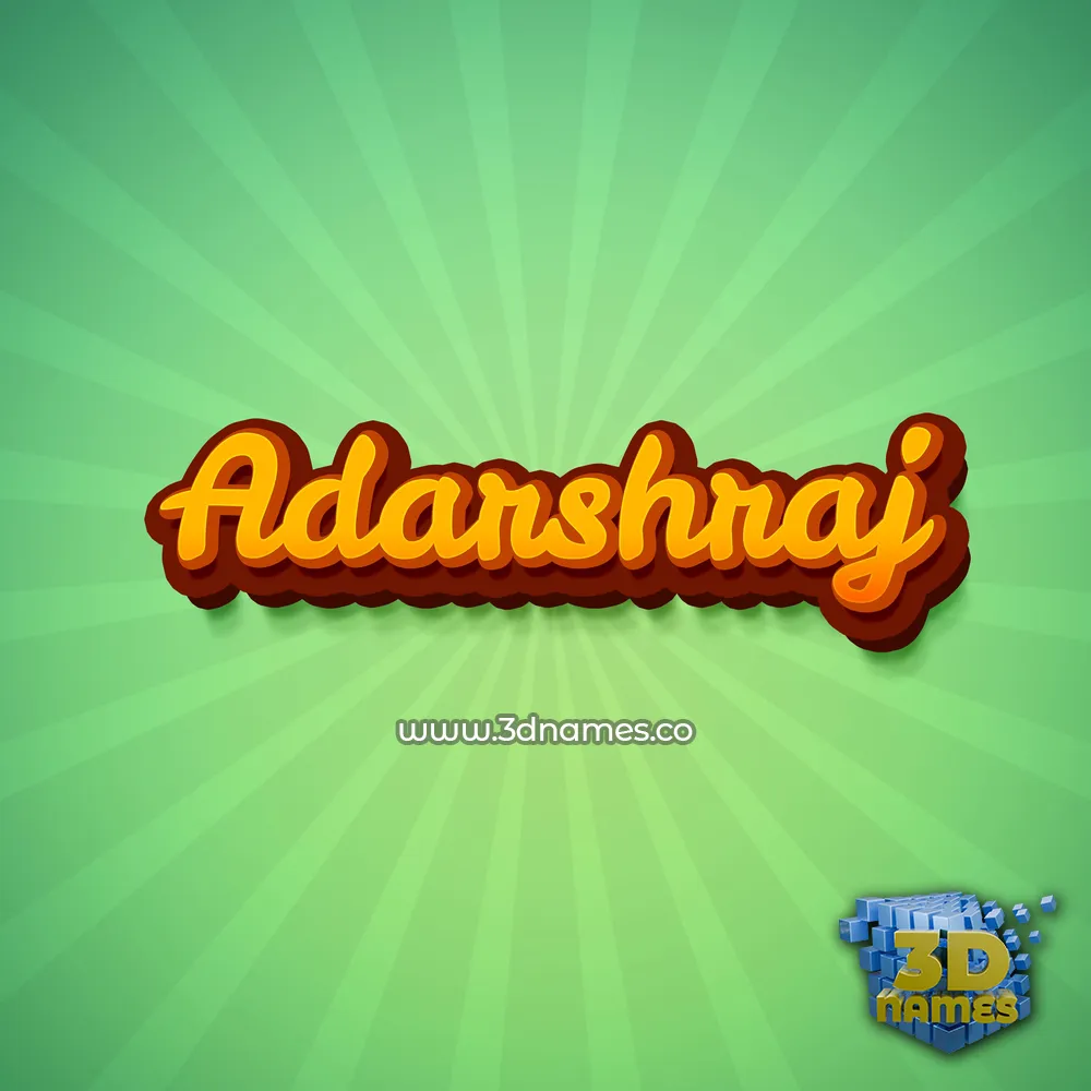 adarshraj in Green Rays style - 3D name wallpaper