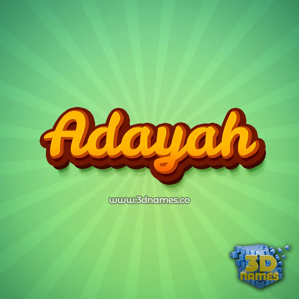 adayah in Green Rays style - 3D name wallpaper