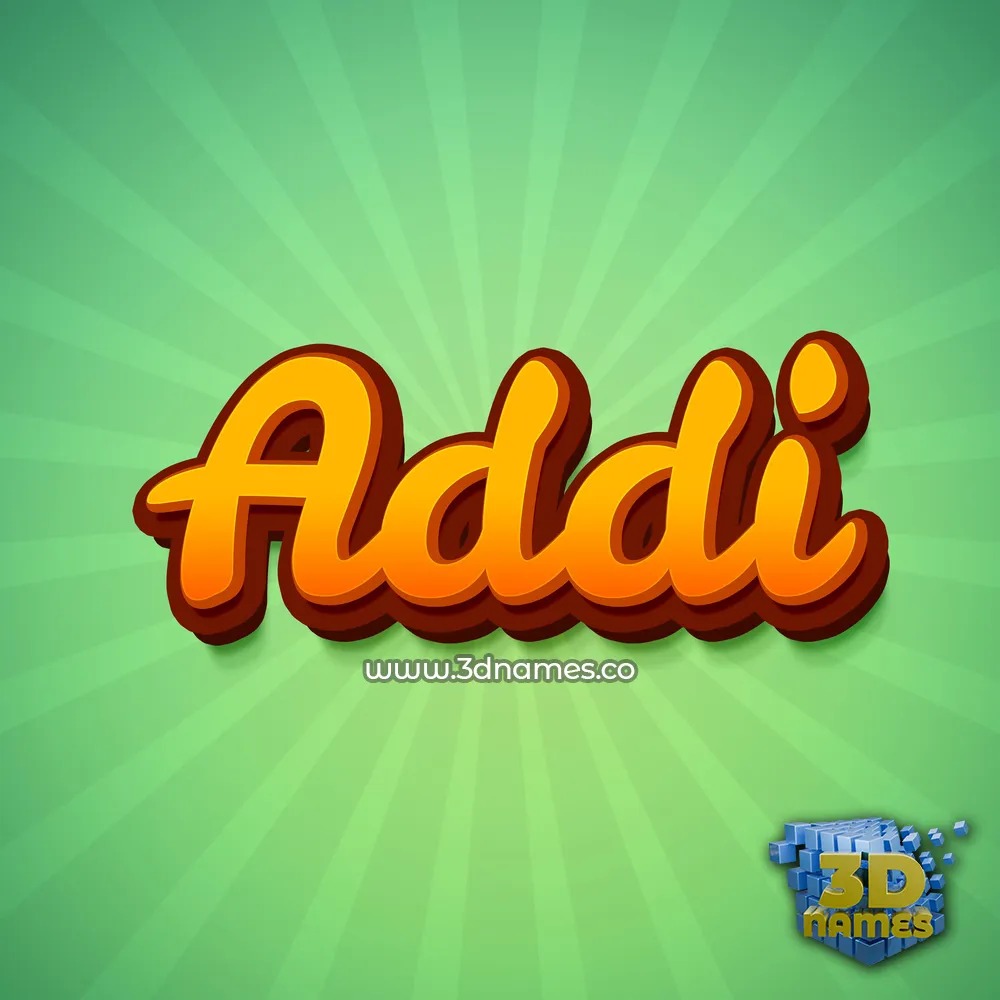addi in Green Rays style - 3D name wallpaper