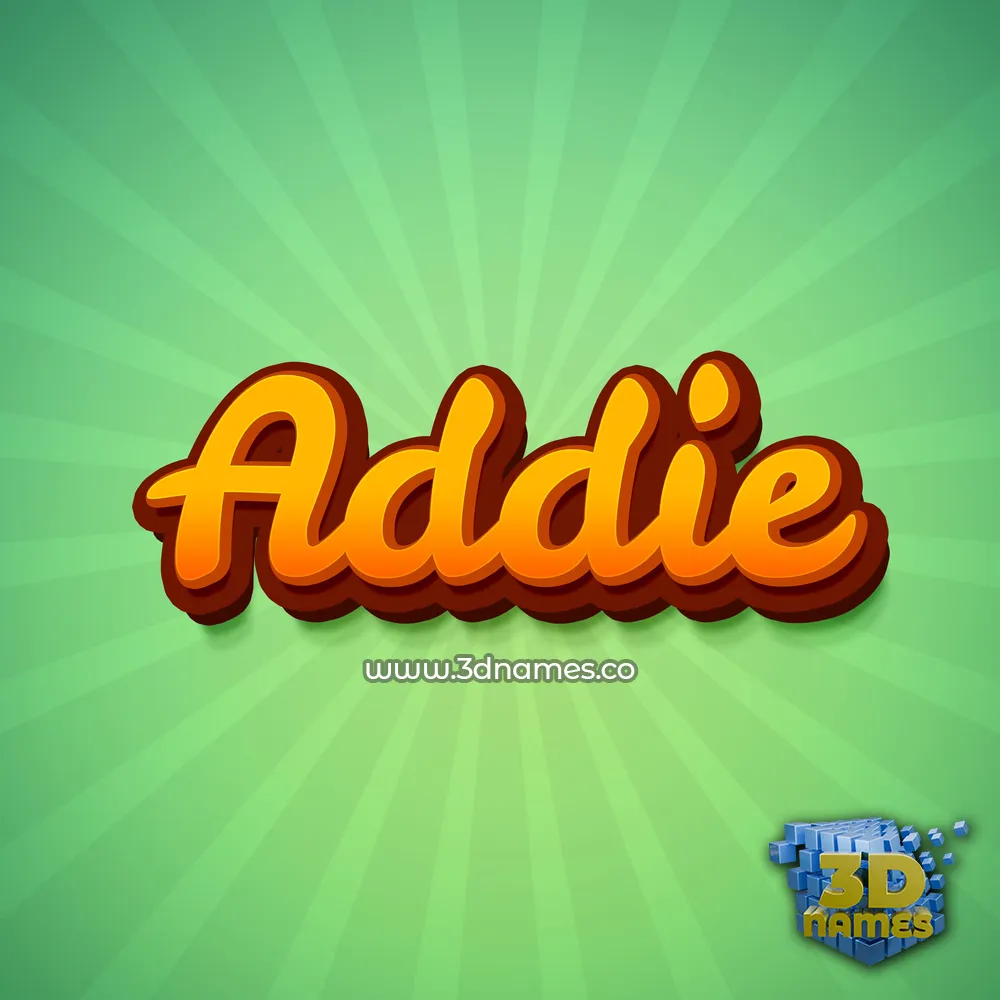 addie in Green Rays style - 3D name wallpaper
