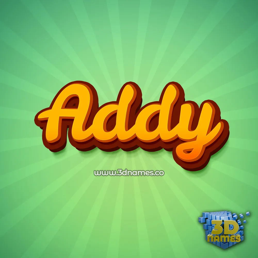 addy in Green Rays style - 3D name wallpaper