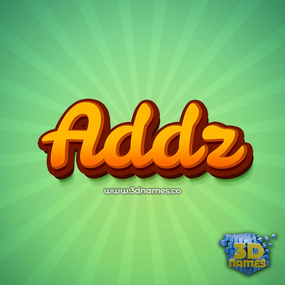 addz in Green Rays style - 3D name wallpaper