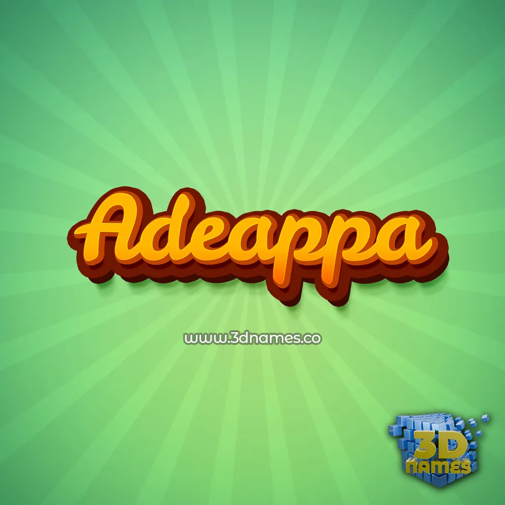 adeappa in Green Rays style - 3D name wallpaper