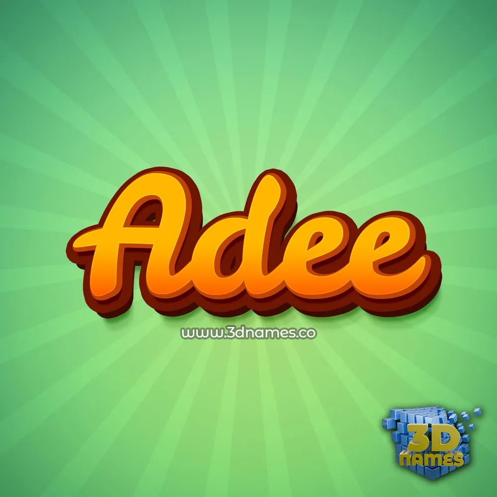 adee in Green Rays style - 3D name wallpaper