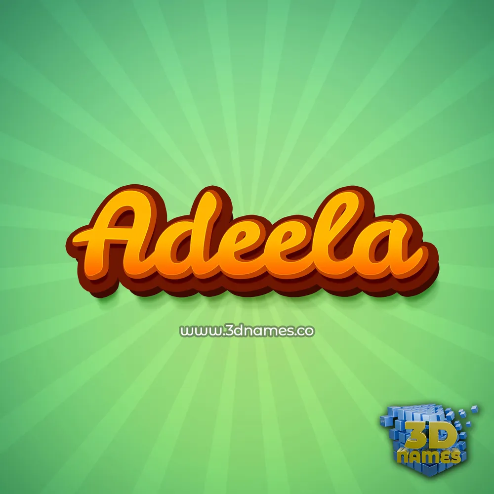 adeela in Green Rays style - 3D name wallpaper