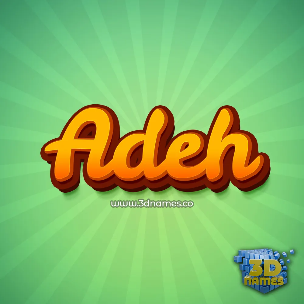 adeh in Green Rays style - 3D name wallpaper