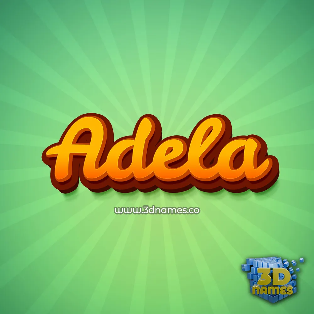adela in Green Rays style - 3D name wallpaper