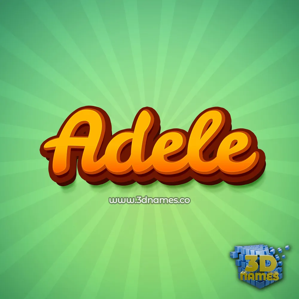 adele in Green Rays style - 3D name wallpaper