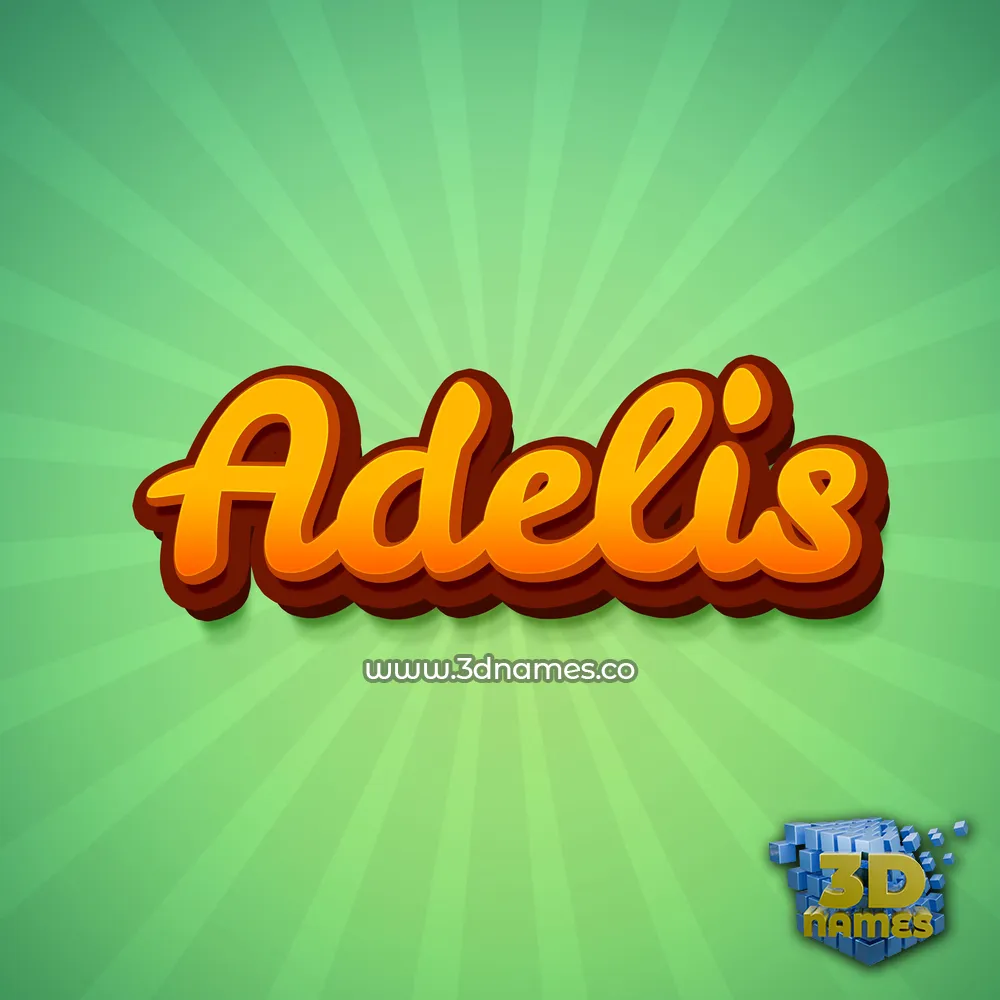 adelis in Green Rays style - 3D name wallpaper