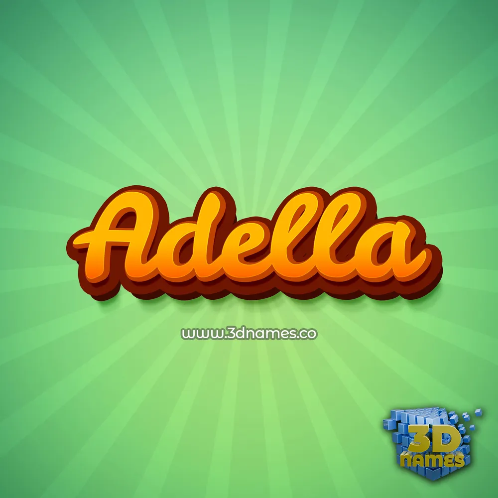 adella in Green Rays style - 3D name wallpaper