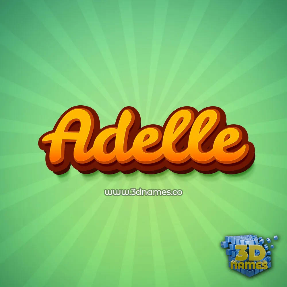 adelle in Green Rays style - 3D name wallpaper
